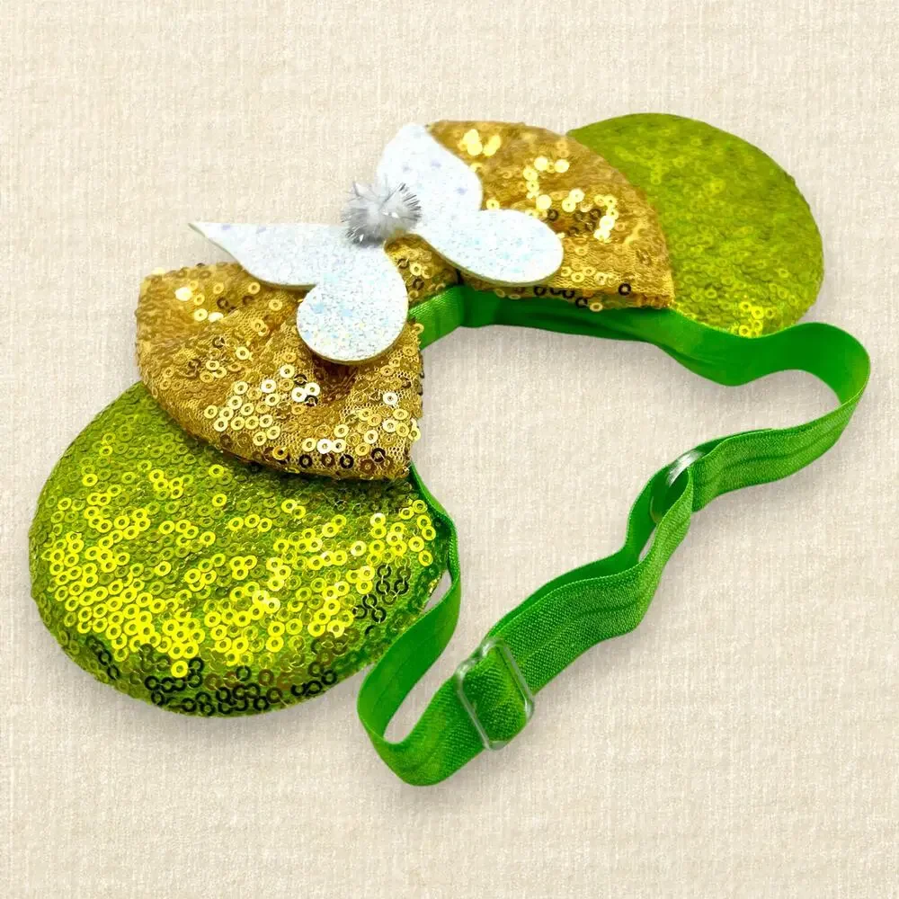 Elastic Tinker Bell Peter Pan Minnie Ears | Disney-Inspired Mouse Ears